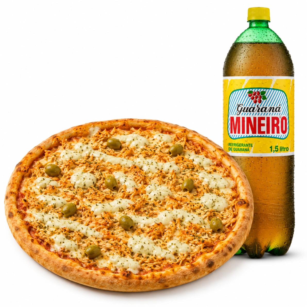Combo: 1 Pizza G: Frango Catupiry + Guaraná 1,5L