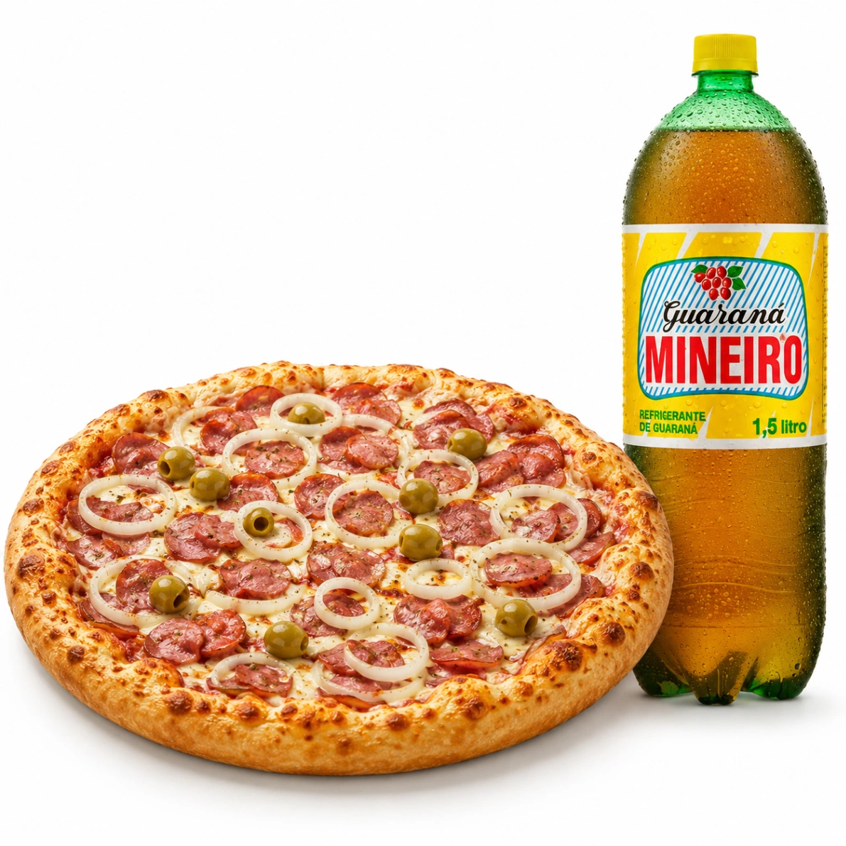 Combo: 1 Pizza G: Calabresa + Guaraná 1,5L